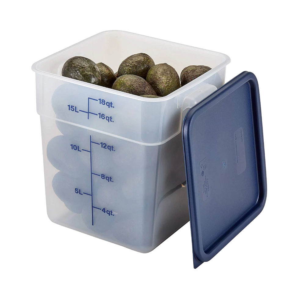 CONTENEDOR PP CUAD 18 QT TRANSLUCIDO