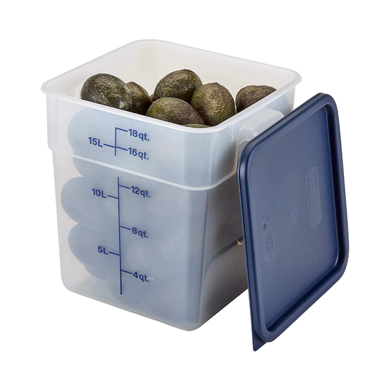 CONTENEDOR PP CUAD 18 QT TRANSLUCIDO