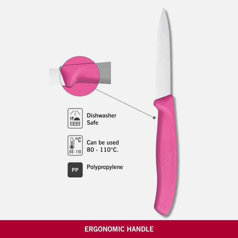CUCHILLO 08 CM FILADO ROSA