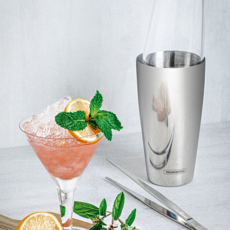 COCTELERA BOSTON C/TAPA DE VIDRIO