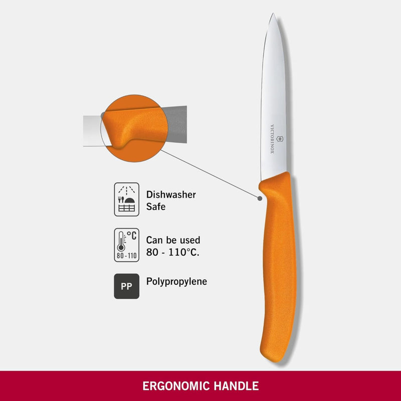 CUCHILLO 08 CM DENTADO NARANJA