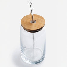 Cargar imagen en el visor de la galería, VASO LATA VIDRIO C/TAPA/POPOTE Y CEPILLO
