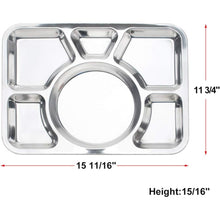 Cargar imagen en el visor de la galería, CHAROLA 6 DIVISIONES AC INOX
