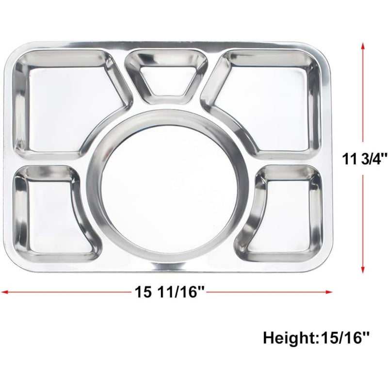 CHAROLA 6 DIVISIONES AC INOX