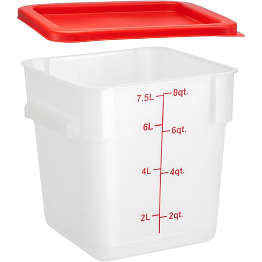 CONTENEDOR PP CUAD 08 QT BLANCO