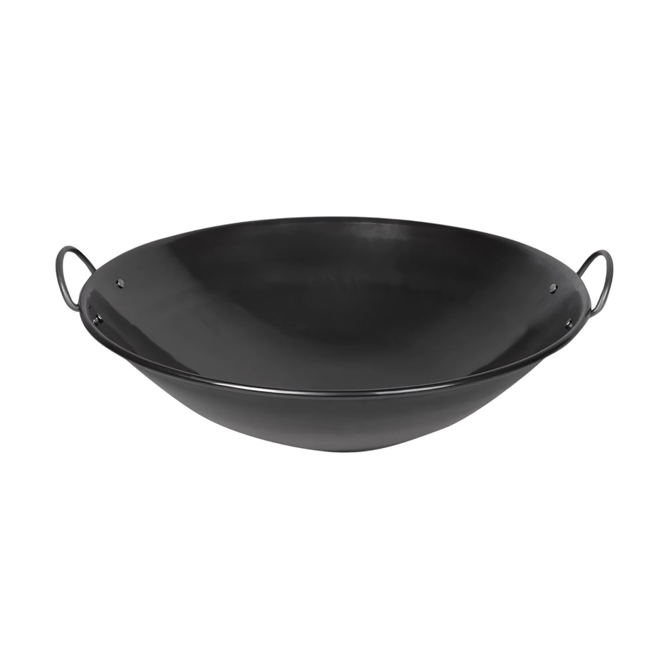 WOK DE HIERRO CON DOBLE ASA 21.5