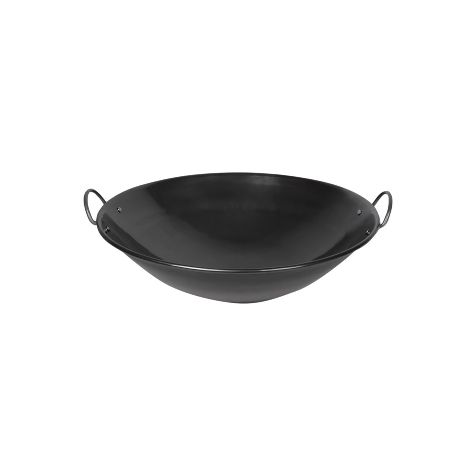 WOK DE HIERRO CON DOBLE ASA 19
