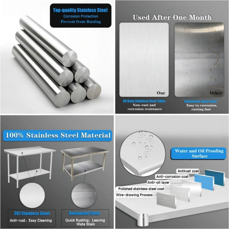 MESA DE TRABAJO AC INOX 430 THUNDER GROUP