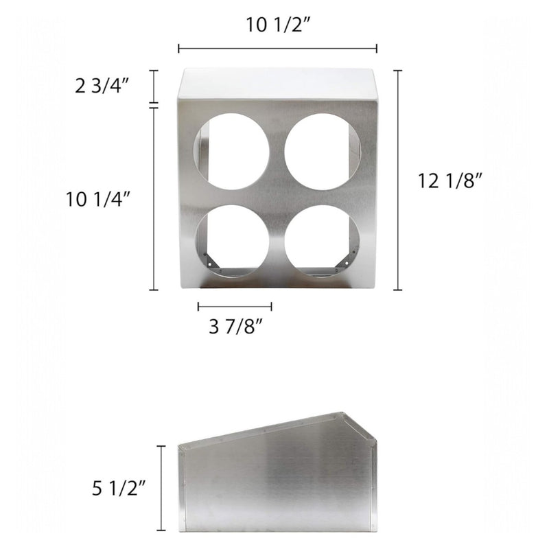 BASE P/ 4 CUBIERTOS DE AC INOX