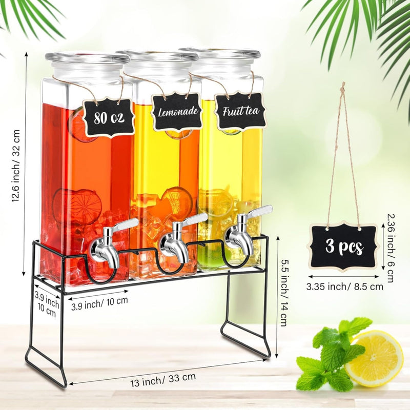 DISPENSADOR TRIPLE 3 LT C/U C/BASE METAL