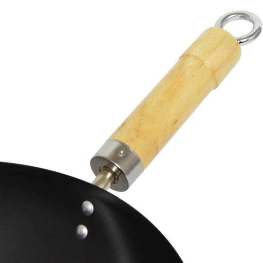 WOK ACERO AL CARBON MGO MADERA 12" THUNDER
