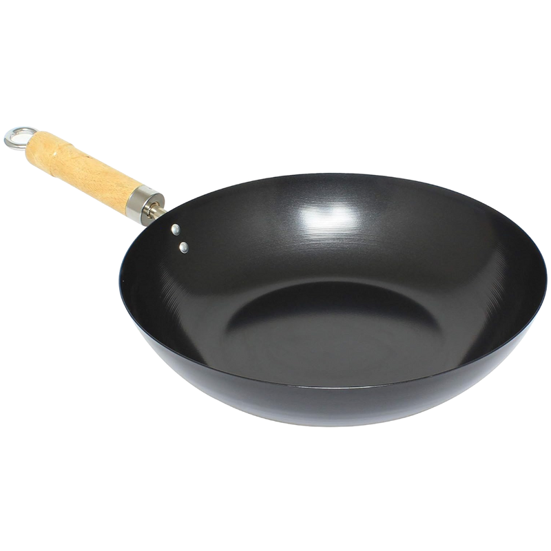 WOK ACERO AL CARBON MGO MADERA 12" THUNDER
