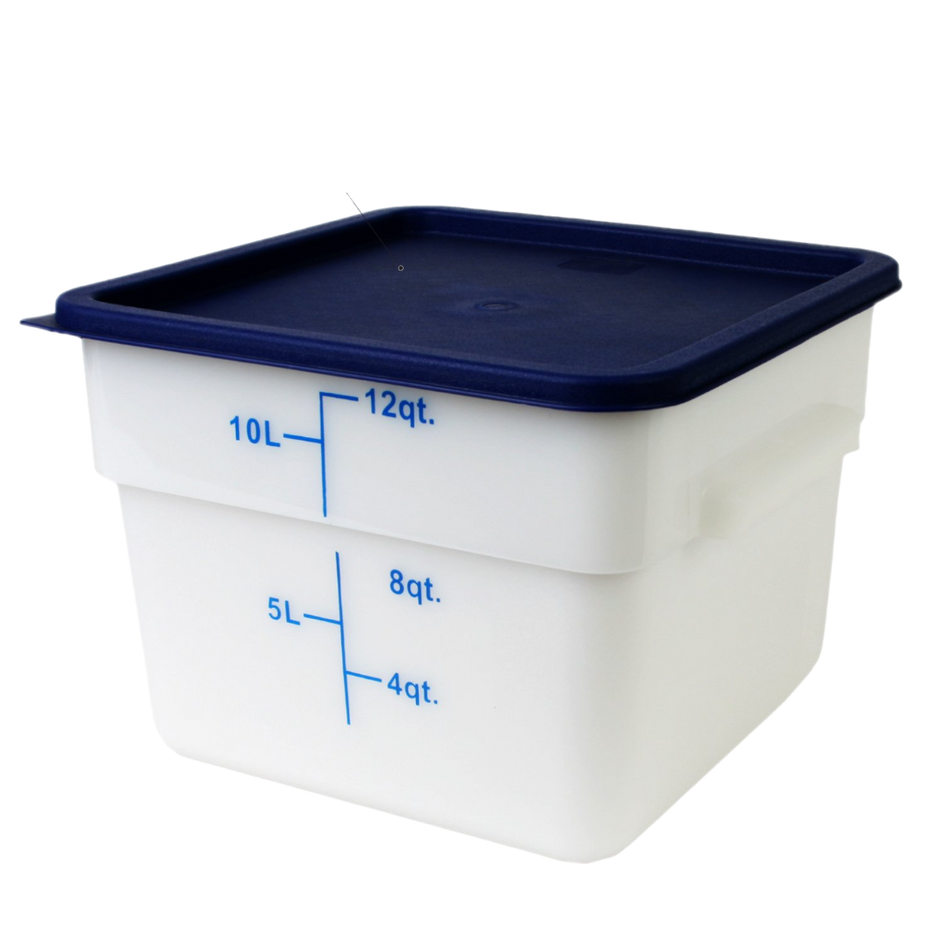 CONTENEDOR PP CUAD 12 QT BLANCO