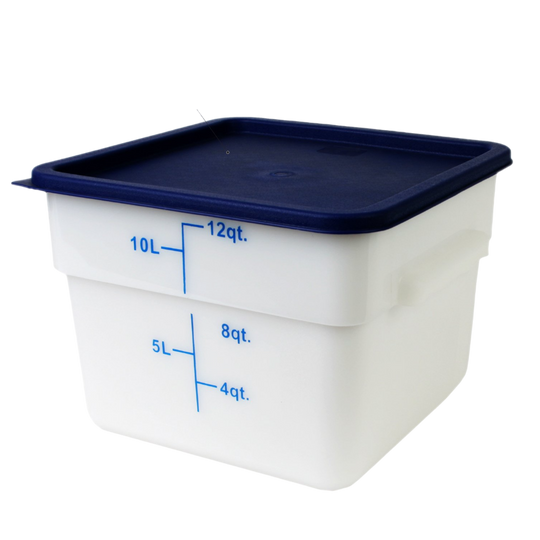 CONTENEDOR PP CUAD 12 QT BLANCO
