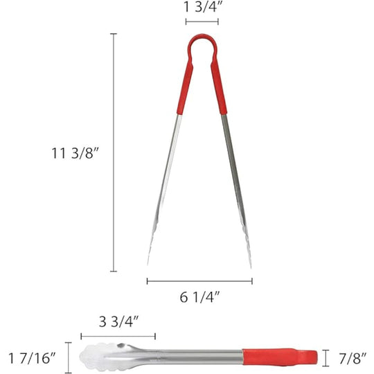 PINZA DE ACERO 12" MGO ROJO