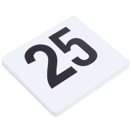 NUMEROS DE MESA 1-25 PLASTICO 4 X 4 PG