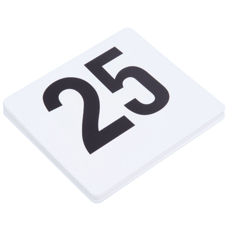 NUMEROS DE MESA 1-25 PLASTICO 4 X 4 PG