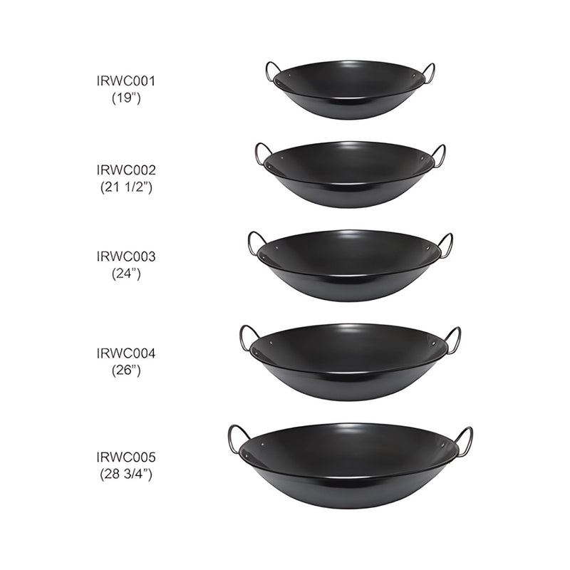 WOK DE HIERRO CON DOBLE ASA 26"