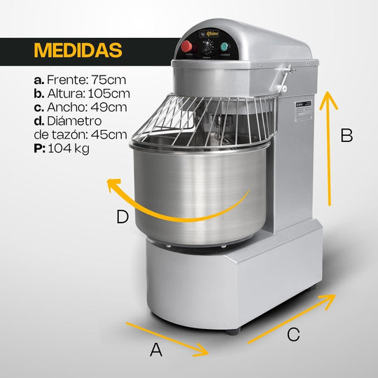 AMASADORA 40 LT POTENCIA 3,000 W