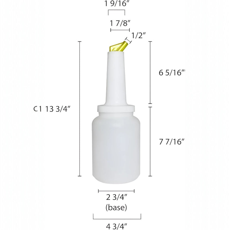 ENVASE MEZCLA C/BOQUILLA 2 QT AMARILLO