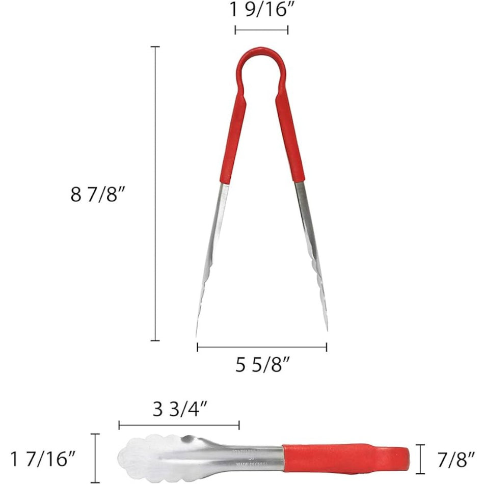 PINZA DE ACERO 10" MGO ROJO