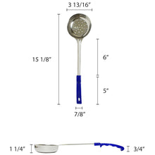 Cargar imagen en el visor de la galería, CUCHARA P/SERVIR 8 OZ PERFO AZUL
