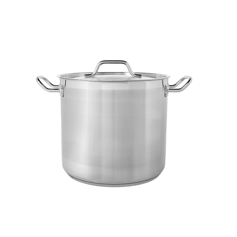 OLLA FONDO 16 QT C/TAPA AC INOX 18/8