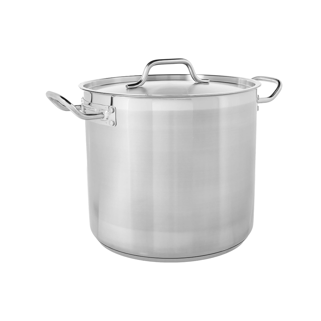OLLA FONDO 20 QT C/TAPA AC INOX 18/8