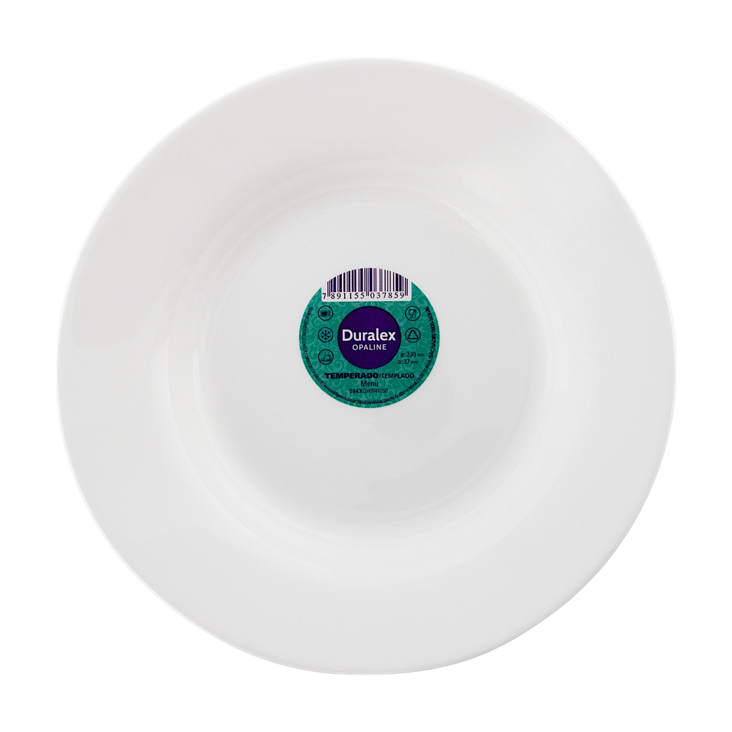 DURALEX PLATO HONDO MENU  23.5 CM