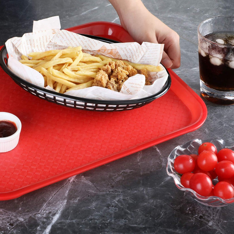 CHAROLA TH FAST FOOD 14x18" ROJO