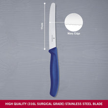 Cargar imagen en el visor de la galería, CUCHILLO 11 CM DENTADO AZUL

