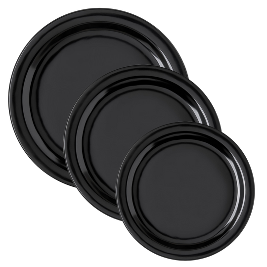 PLATO TRINCHE NEGRO 25.4 CM DIAMANTE
