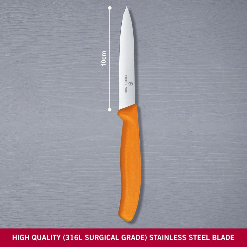CUCHILLO 08 CM DENTADO NARANJA