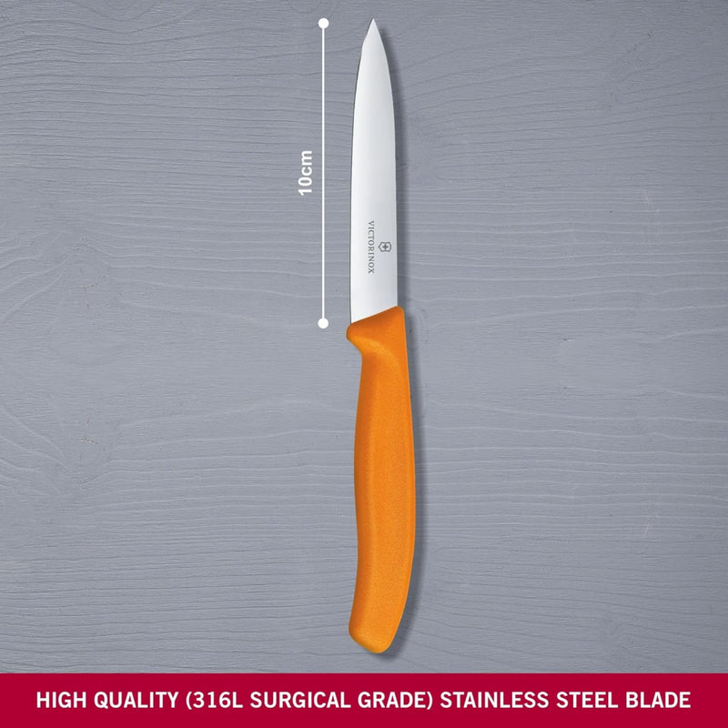 CUCHILLO 08 CM DENTADO NARANJA