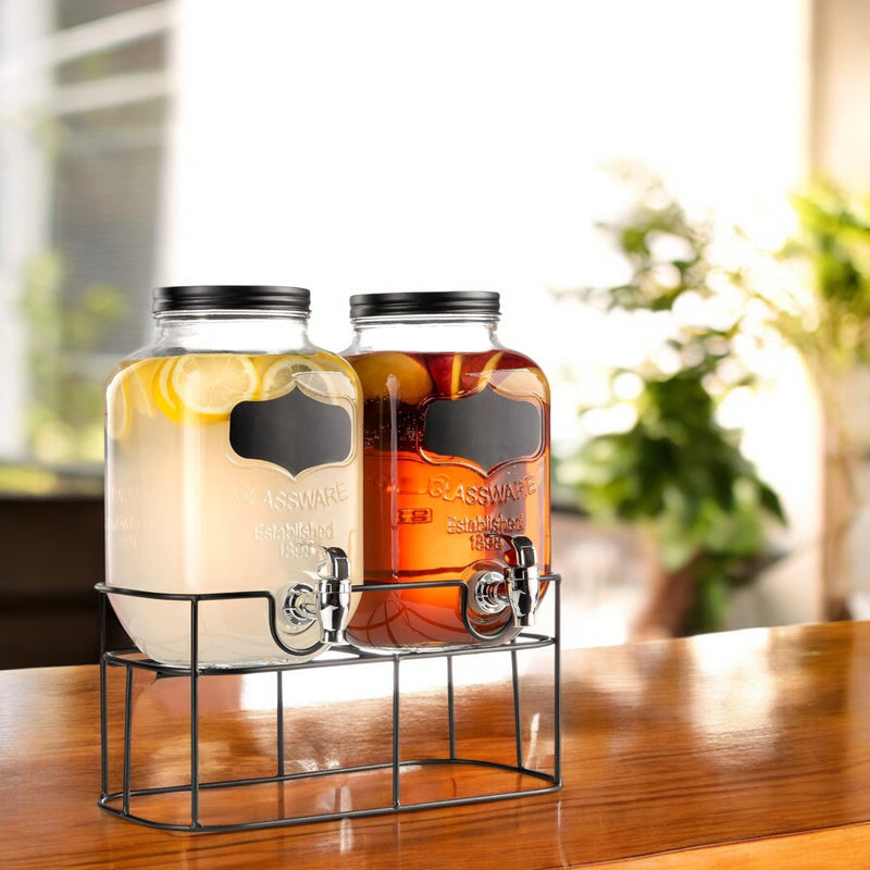 DISPENSADOR DOBLE 5 LT C/U BASE METAL