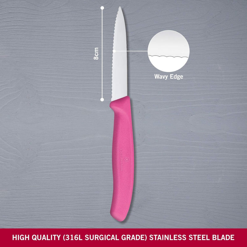 CUCHILLO 08 CM FILADO ROSA