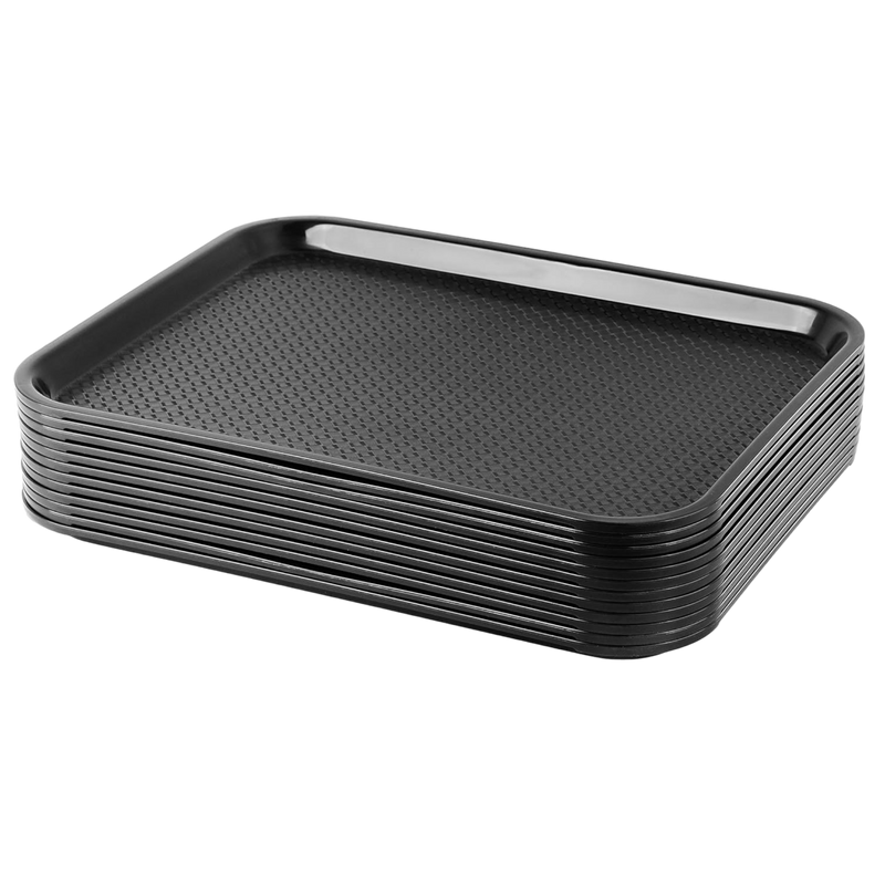 CHAROLA FAST FOOD 14 x 18" NEGRA