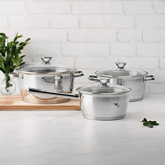 BATERIA COCINA  ACERO INOX 6 PZ