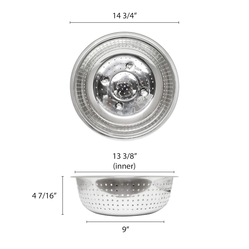 ESCURRIDOR PERFO 4.5 MM 13" AC INOX