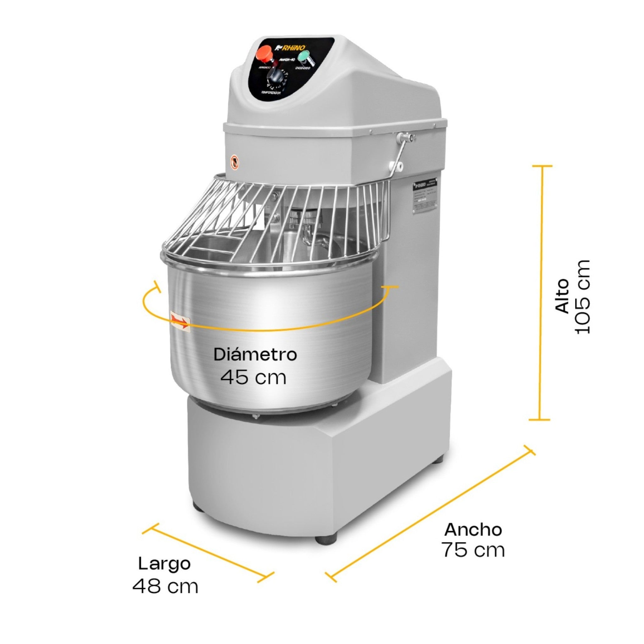 AMASADORA 40 LT POTENCIA 3,000 W