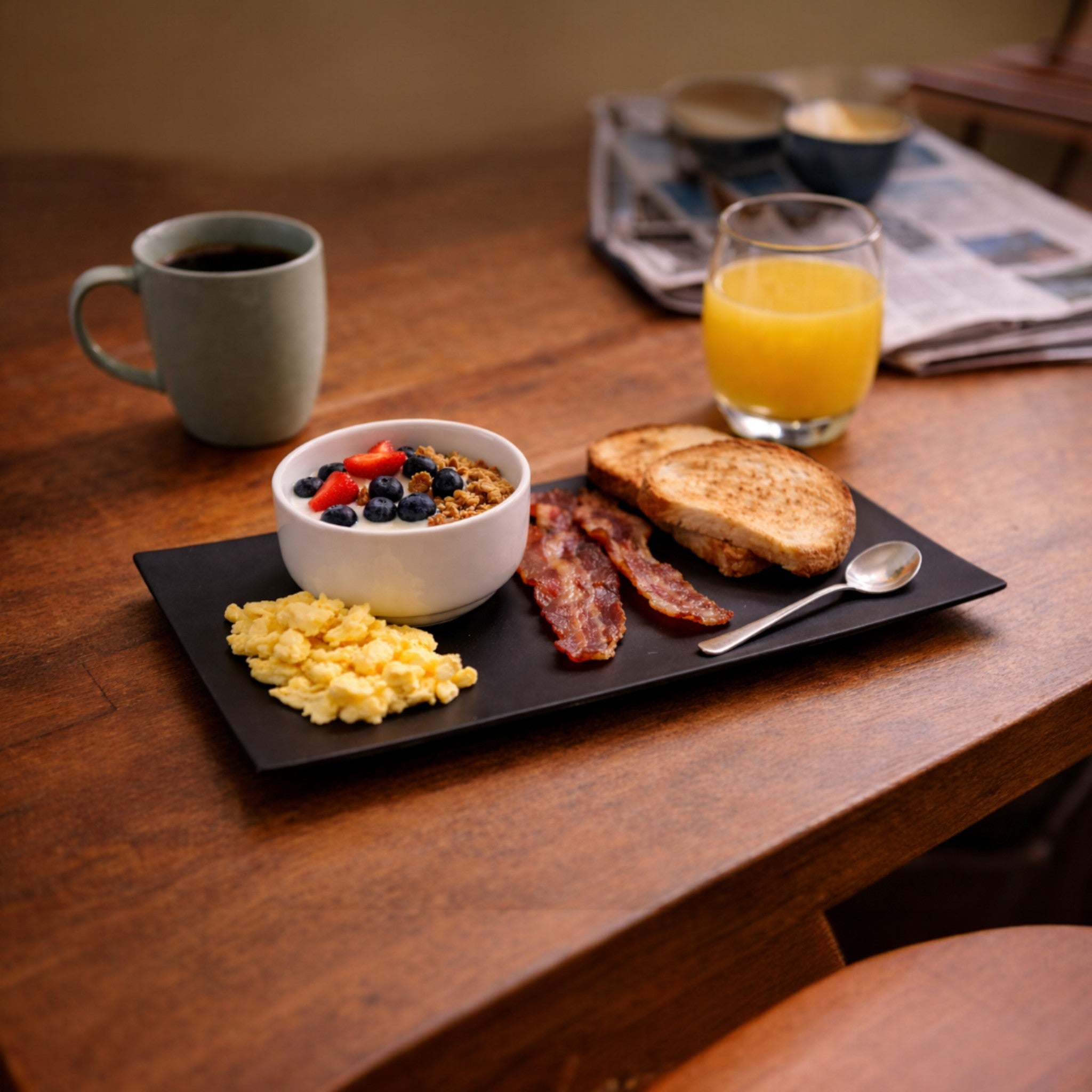 BANDEJA NEO 30x14 CM NEGRO MATE