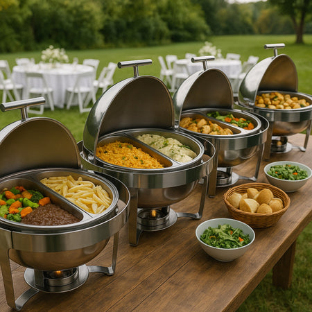 BANDEJA REDONDA P/CHAFER CON DIVISON