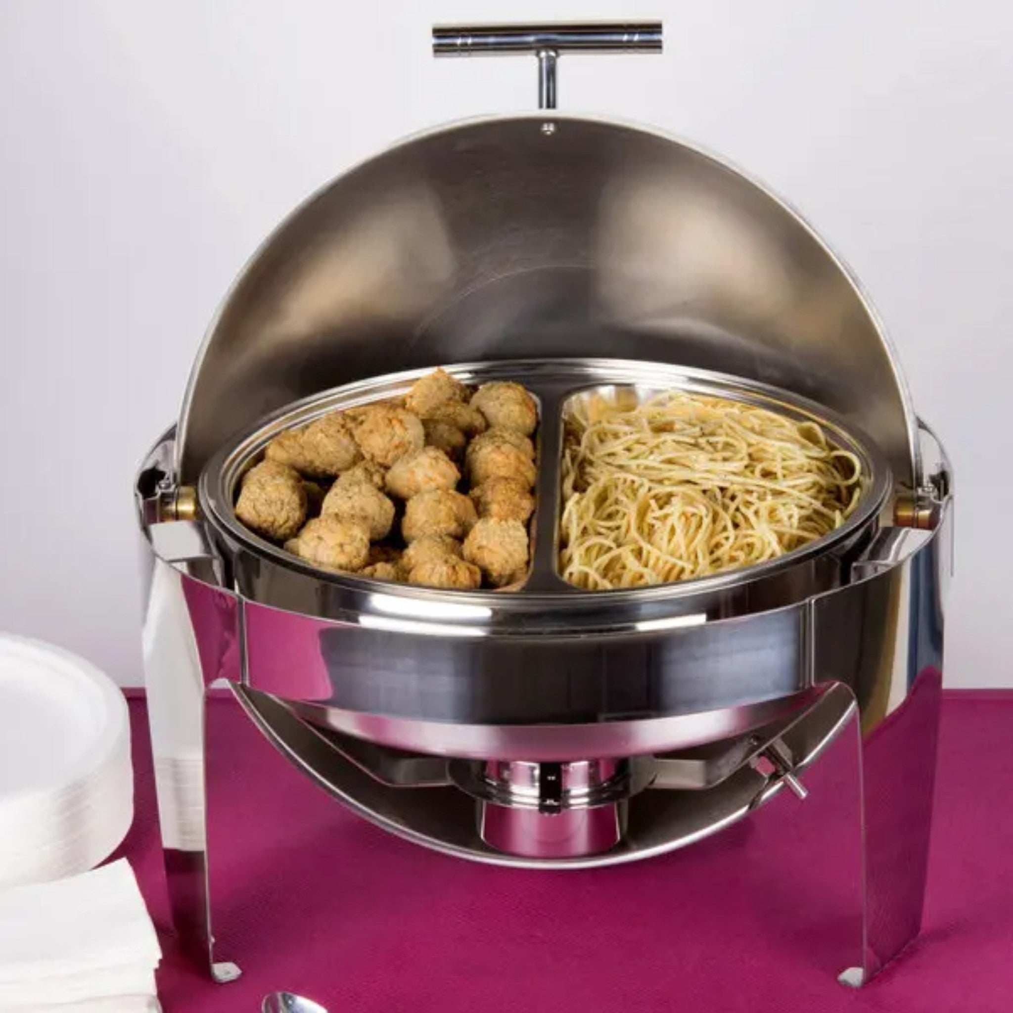 BANDEJA REDONDA P/CHAFER CON DIVISON
