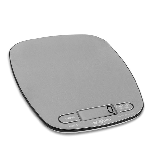 BASCULA C/PLATO AC INOX 5 KG Rhino