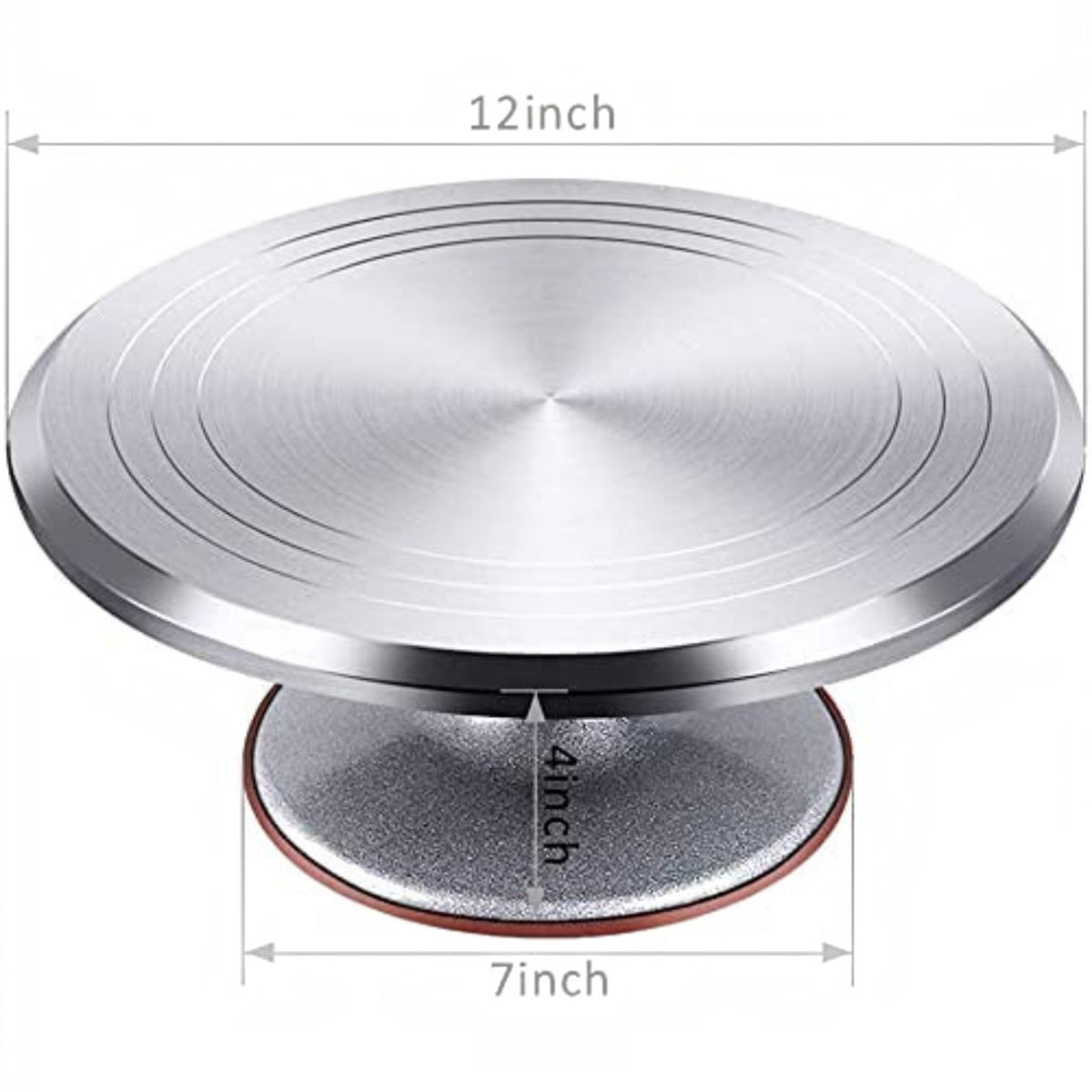 BASE PASTEL GIRATORIA 13" ALUMINIO