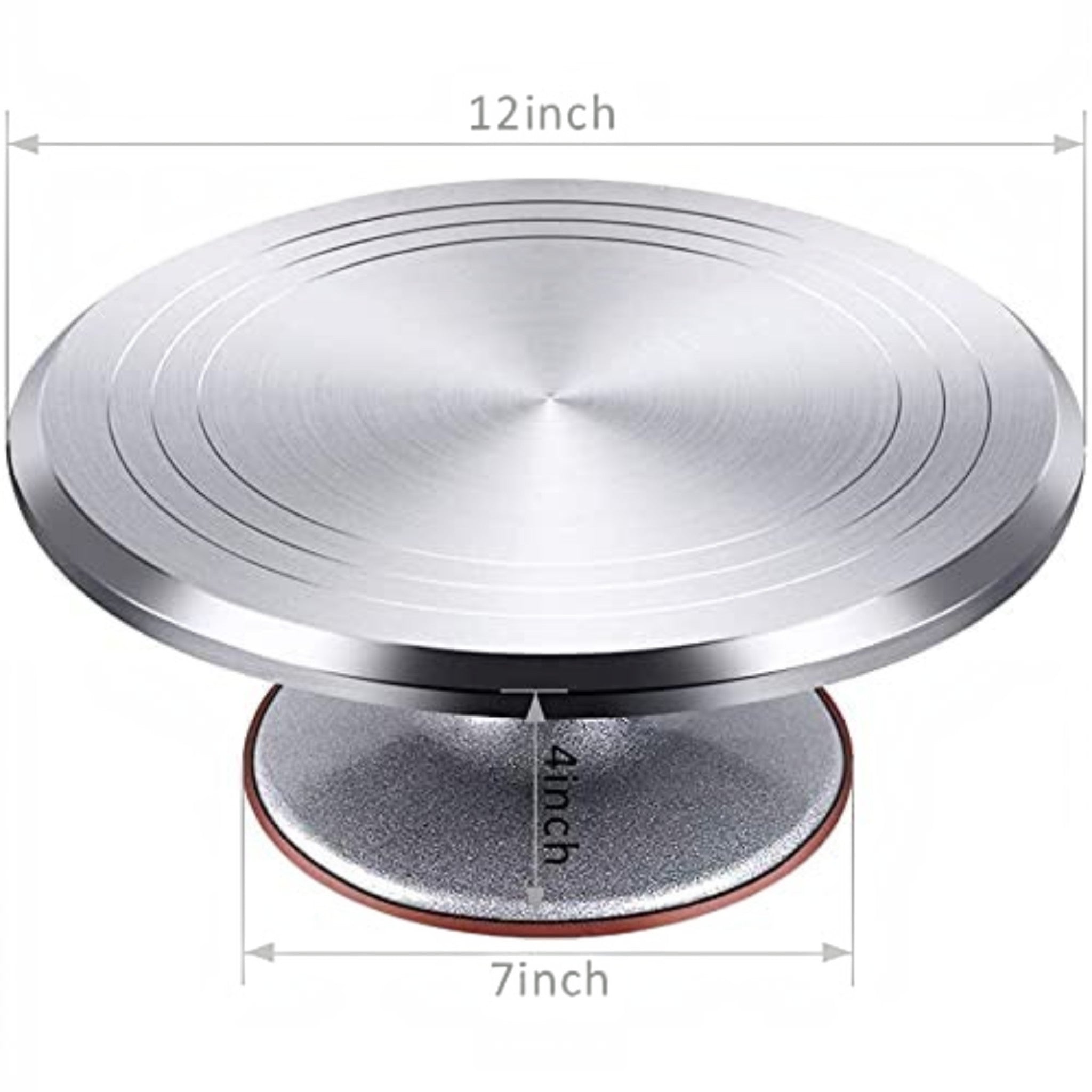 BASE PASTEL GIRATORIA 13" ALUMINIO