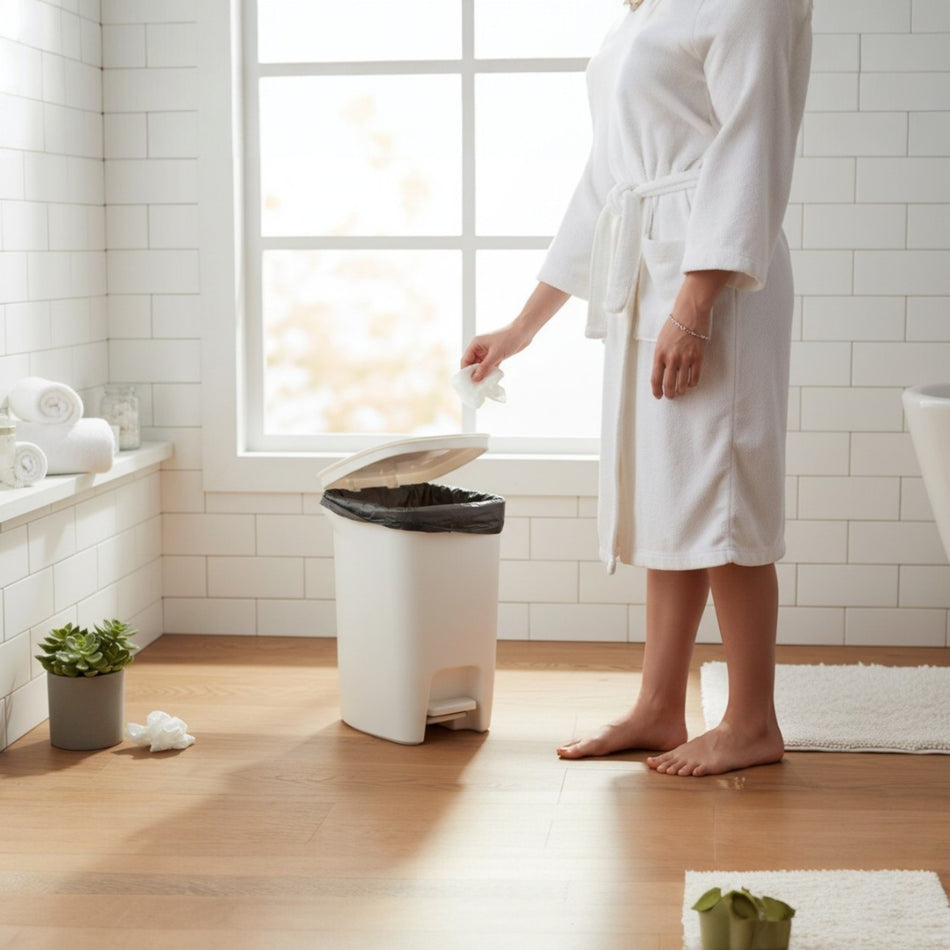 BASURERO COMPACT 10 LT BLANCO