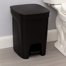 Cargar imagen en el visor de la galería, BASURERO COMPACT 10 LT NEGRO
