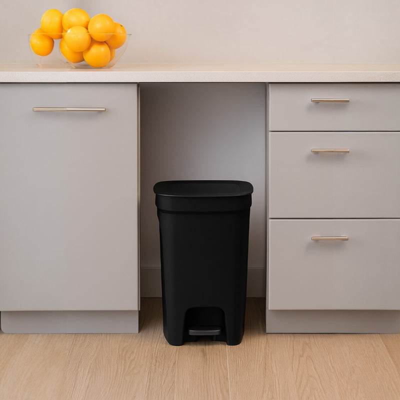 BASURERO COMPACT 10 LT NEGRO
