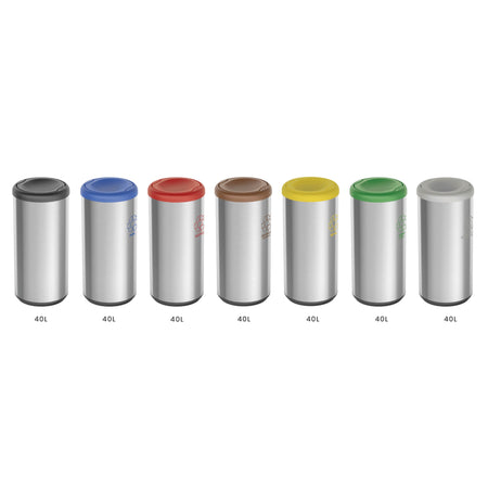 BASURERO INOX BASC 40 LT